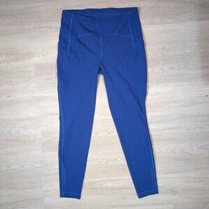 Lululemon Womens Swift Speed High-Rise Tights 12 Psychic Blue Pockets Running